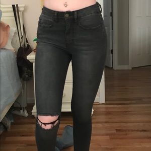 Black Grunge Faded/Distressed Jeans